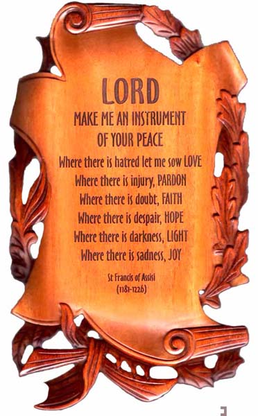 Plaque: Lord Make Me An Instrument - Shalom